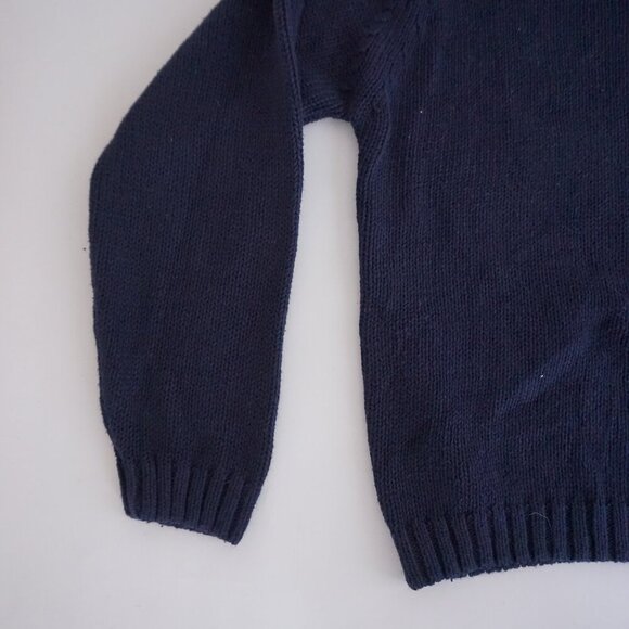 Vintage Dress Barn Navy Turtleneck Sweater Minimalist Preppy Quiet Luxury M - Picture 8 of 9